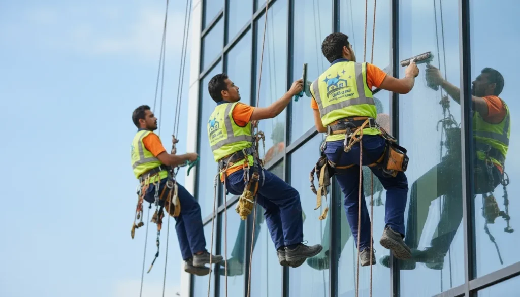 تنظيف واجهات المباني الزجاجية في رأس الخيمة